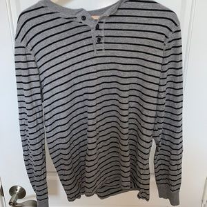 Gray/Black Striped Goodfellow & Co Shirt - Mens M